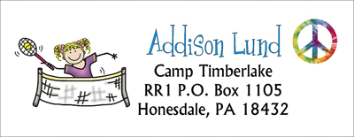 Camp Address label